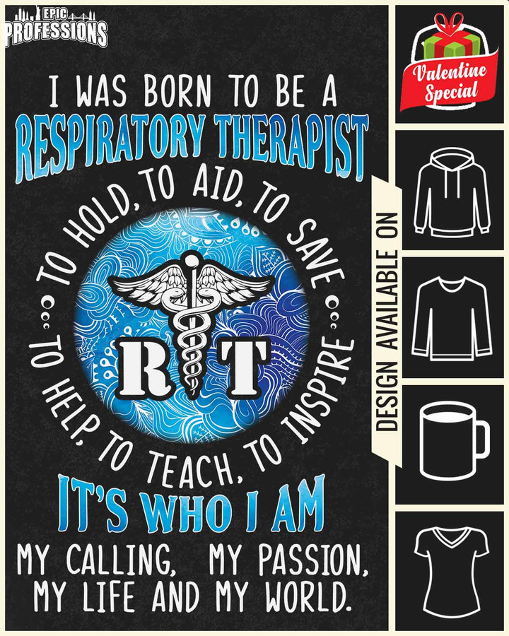 I was Born to be a Respiratory Therapist-Black -RespiratoryTherapist-Hoodie -#140123TOAID9BRETHZ4