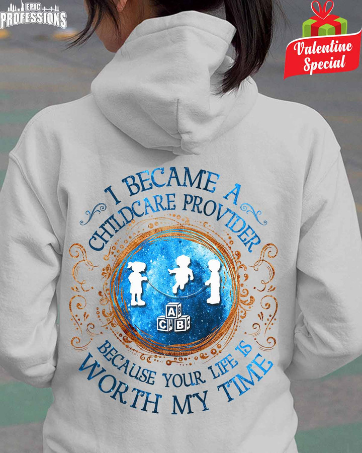 I Became a Childcare Provider -Sport Grey-ChildcareProvider-Hoodie -#180123WORY9BCHPRZ4