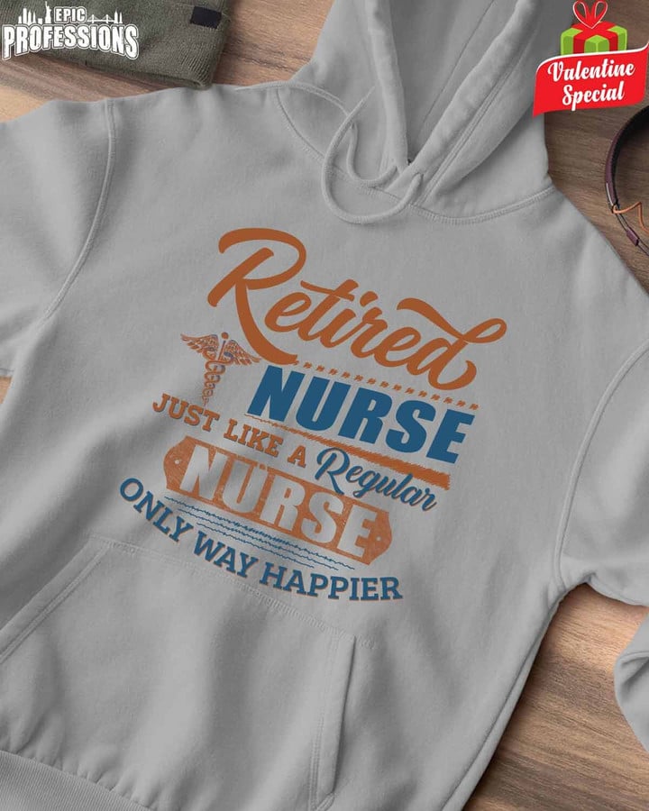 Retired Nurse -Ash Grey-Nurse-Hoodie -#210123WAYHA3FNURSZ4