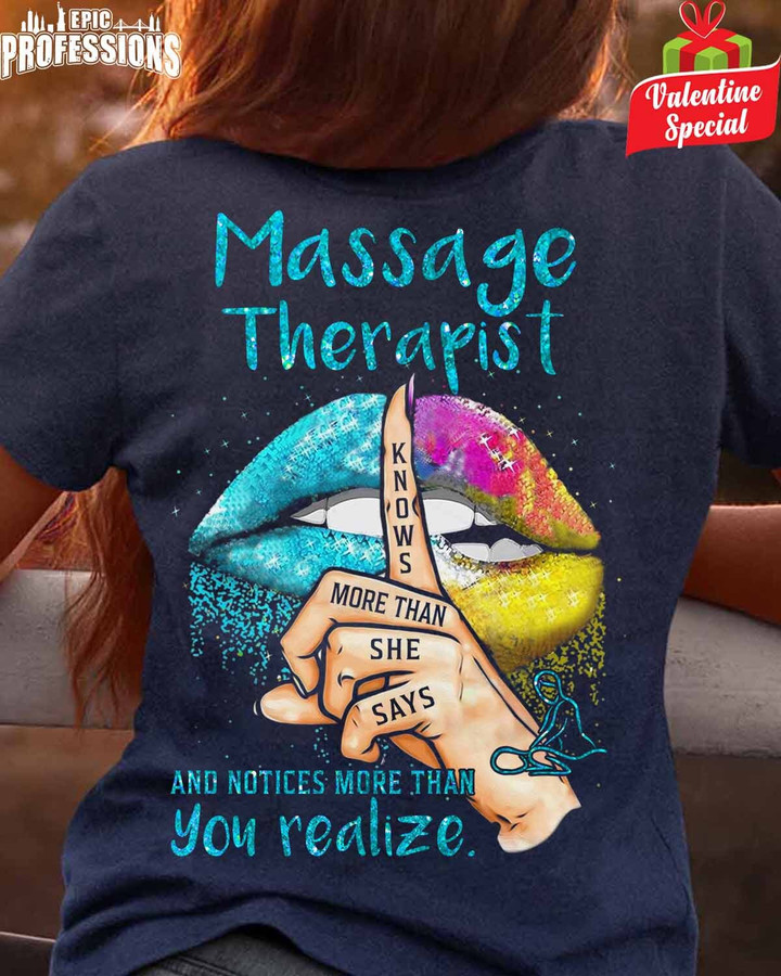 Awesome Massage Therapist-Navy Blue -Massagetherapist- T-Shirts-#250123NOTIC1BMASSZ4