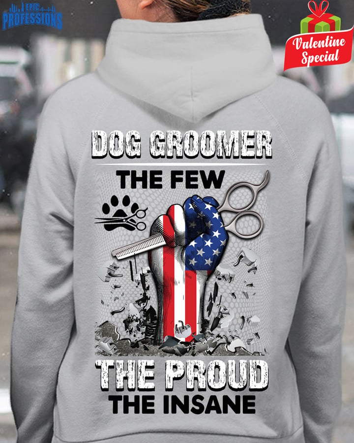 Dog Groomer The Proud The Insane- Sport Grey-DogGroomer-Hoodie-#260123INSANE4BDOGRZ4