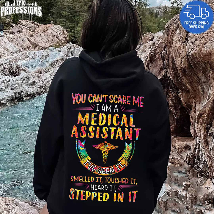 You can't Scare Me I am a Medical Assistant-Black-MedicalAssistant- Hoodie-#280123TOUCH1BMEASZ4