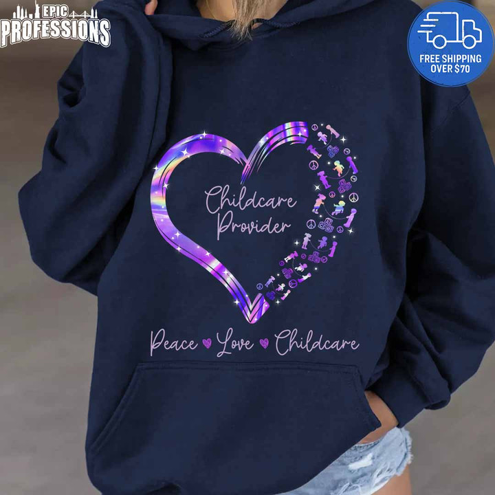 Awesome Childcare Provider-Navy Blue-ChildcareProvider- Hoodie-#020223PECLO7FCHPRZ4
