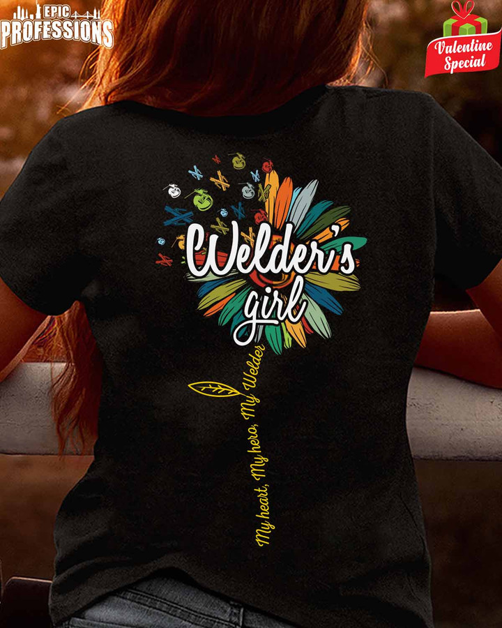 Cute Welder's Girl-Black-welder-T-Shirt-#070223MYHERO7BWELDZ6