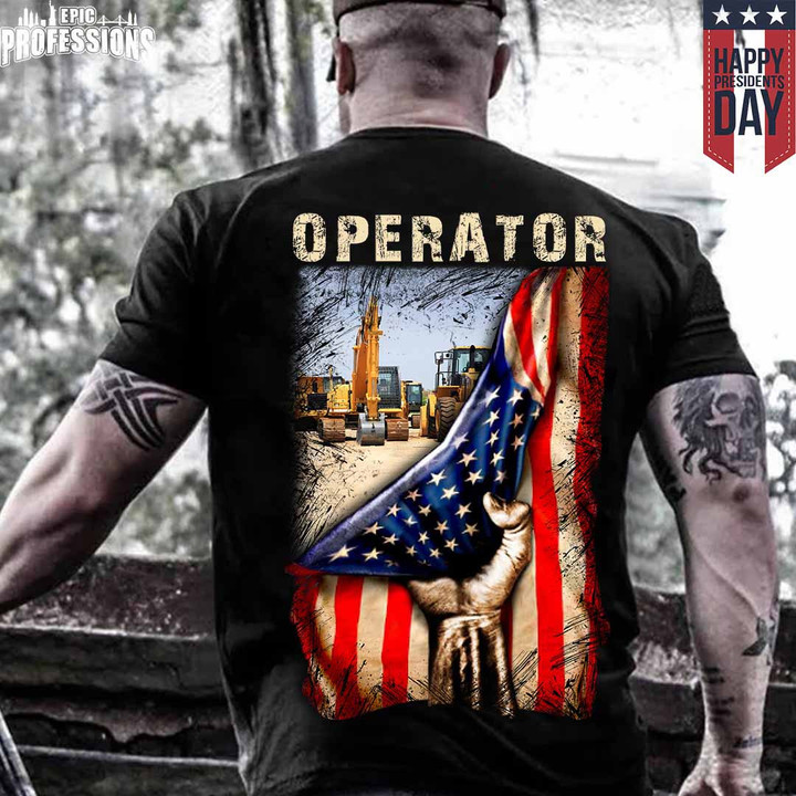 Proud Operator-Black-Operator- T-shirt -#100223USFLA41BOPERZ6