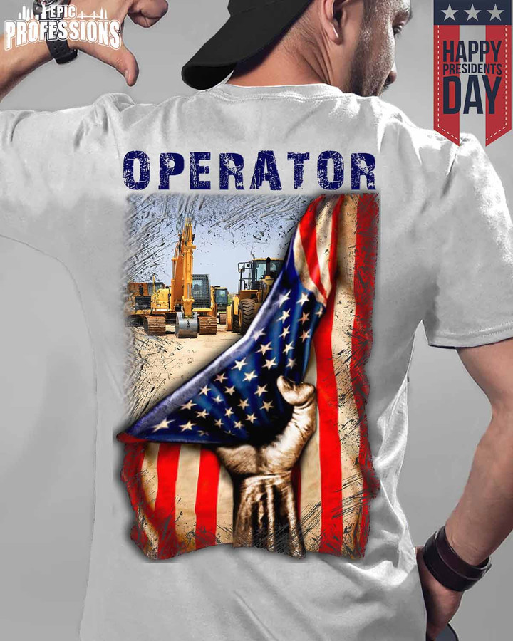 Proud Operator-Ash Grey-Operator-T-shirt -#140223USFLA54BOPERZ6