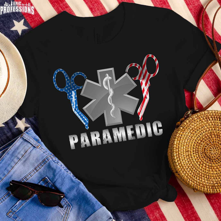 Proud Paramedic-Black-Paramedic-T-Shirt-#150223USFLA18FPARMZ4