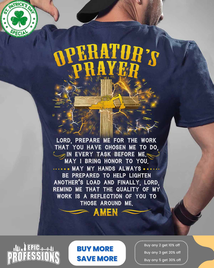 Awesome Operator's Prayer-Navy Blue -Operator- T-shirt-#M180223EVTAS6BOPERZ6