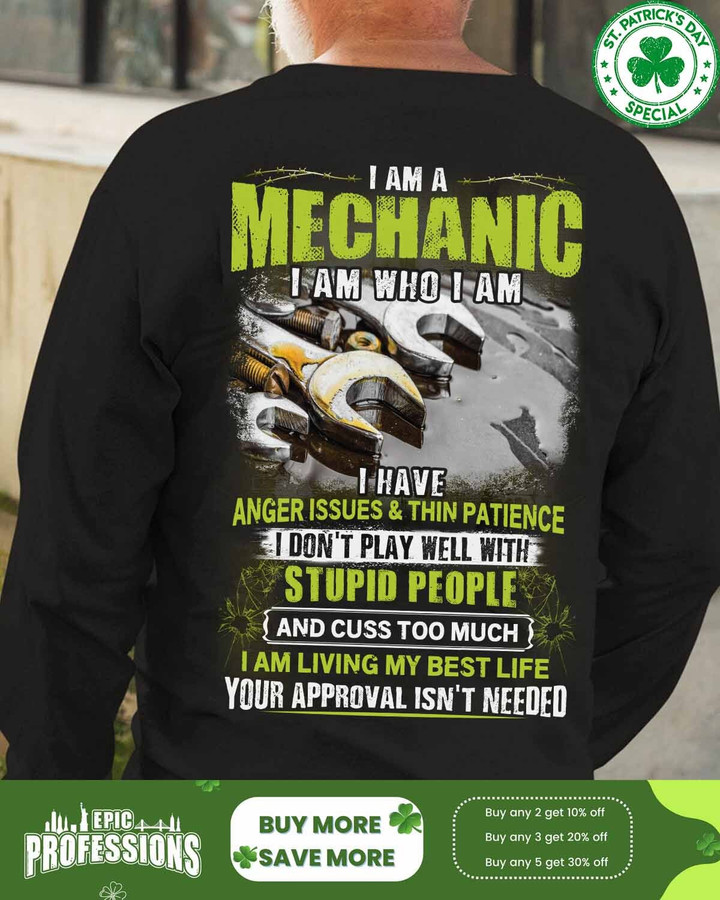 I am a Mechanic-Black-Mechanic- T-shirt -#M240223THIPAT1BMECHZ6