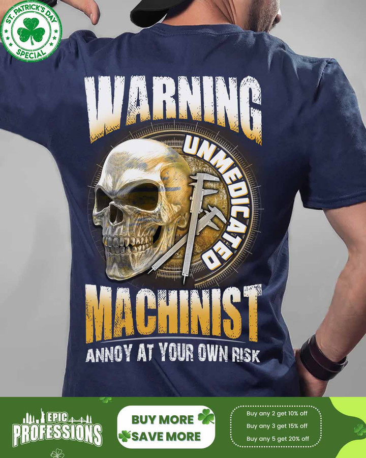 Unmedicated Machinist-Navy Blue -Machinist- T-shirt-#M280223UNMED8BMACHZ6