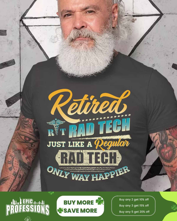 Retired Rad Tech-Dark Heather-RadTech-T- shirt-#F280223WAYHA2FRATEZ4