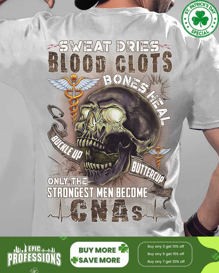 Only The Strongest Men Become CNAs -Ash Grey-CNA-T-shirt -#F020323BUCUP9BCNAZ4
