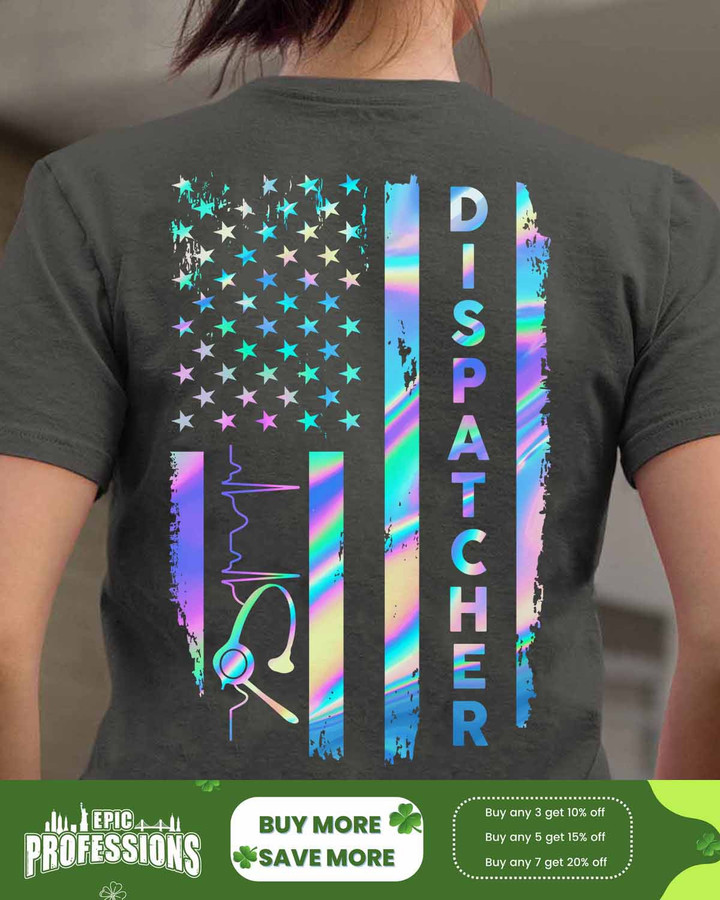 Proud Dispatcher- Dark heather -Dispatcher-T-Shirt -#F040323USFLA61BDISPZ4