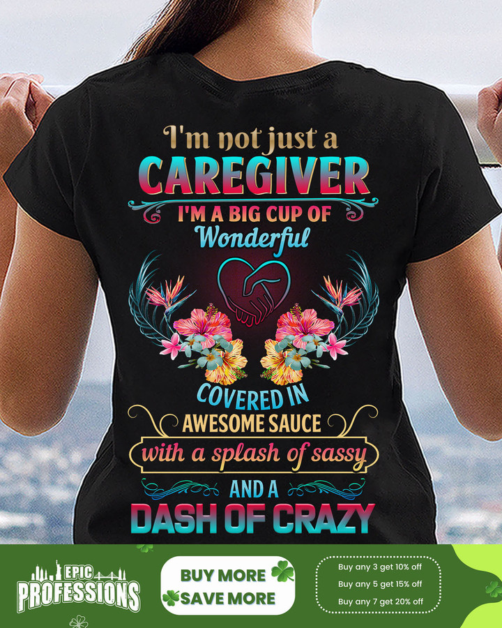 I'M not just a Caregiver -Black-Caregiver V-Neck-T-Shirt-#F040323WOND7BCAREZ4