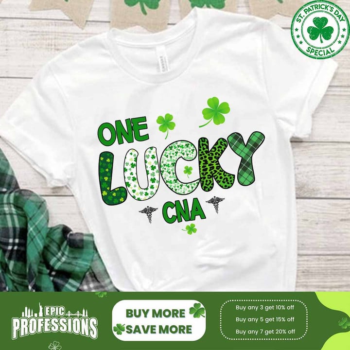 Awesome Lucky CNA-White-CNA-T- shirt-#070323LUCKY1FCNAZ4