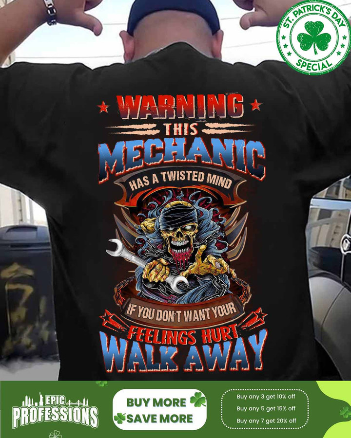 This Mechanic has a Twisted Mind-Black-Mechanic- T-shirt -#080323TWIMND15BMECHZ6