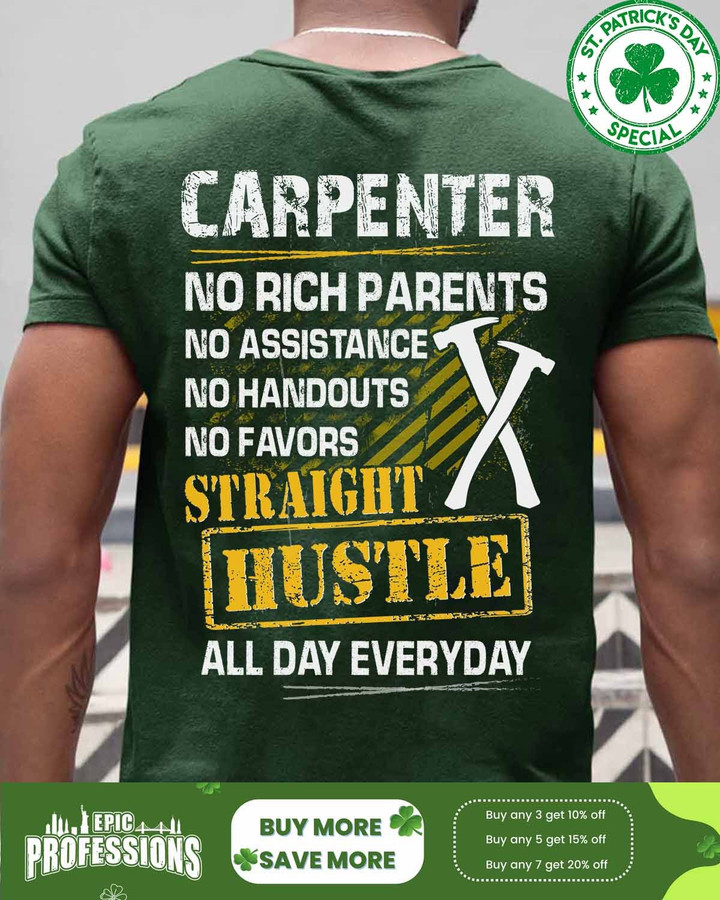 Awesome Carpenter-Forest Green -Carpenter-T-Shirt -#080323HUSTL15BCARPZ6