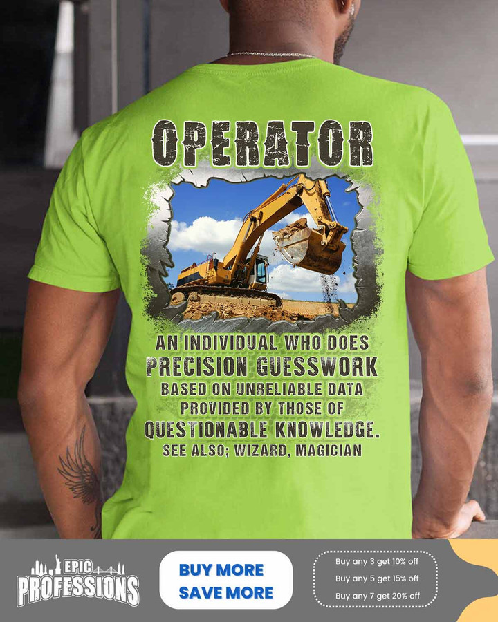 Awesome Operator-Lemon Green-Operator-T-shirt -#110323DATA14BOPERZ6