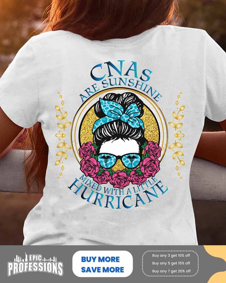 Awesome CNA-White-CNA-T- shirt-#150323HURRIC14BCNAZ4