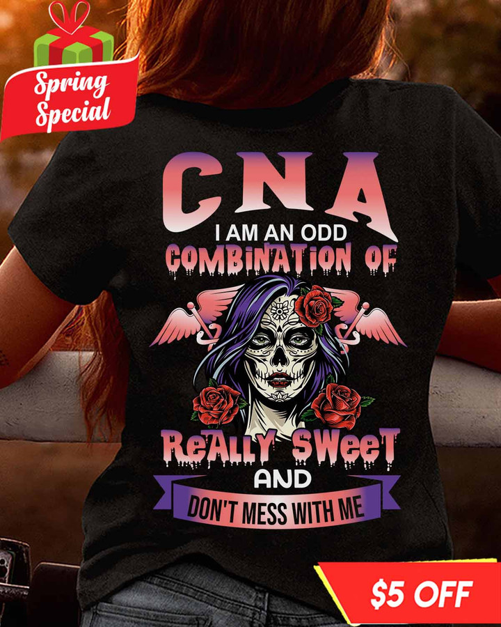 CNA I am an Odd Combination-Black-CNA-T-Shirt-#F160323ODDCOMB2BCNAZ4