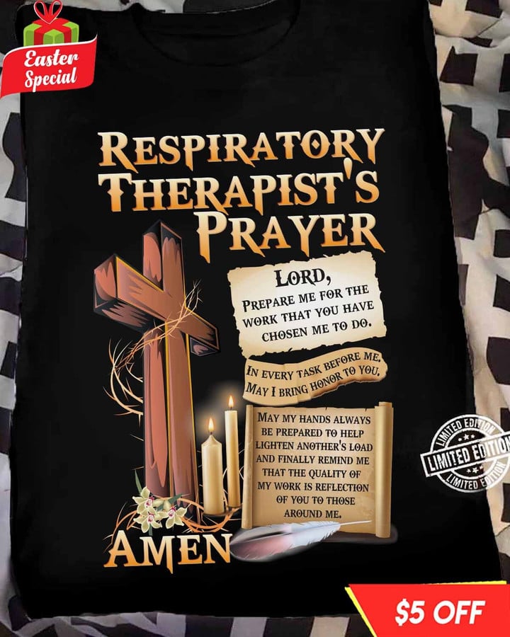 Awesome Respiratory Therapist's Prayer-Black-Respiratorytherapist-T-Shirt-#F240323EVTAS1FRETHZ4