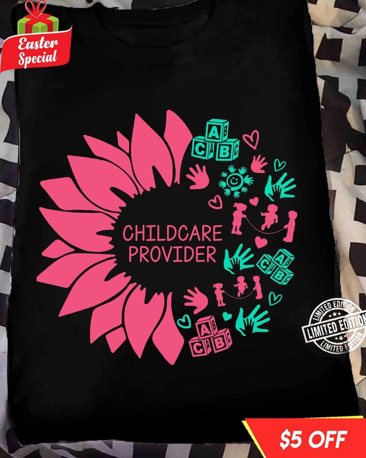 Awesome Childcare Provider-Black-ChildcareProvider-T-Shirt-#F250323SUFLO9FCHPRZ4