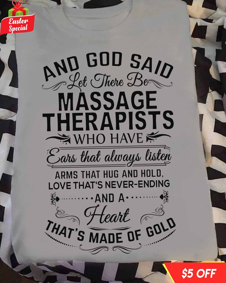 Let There Be Massage Therapists that's made of Gold- Sport Grey-Massagetherapist-T shirt-#F290323NEVEN3FMASSZ4