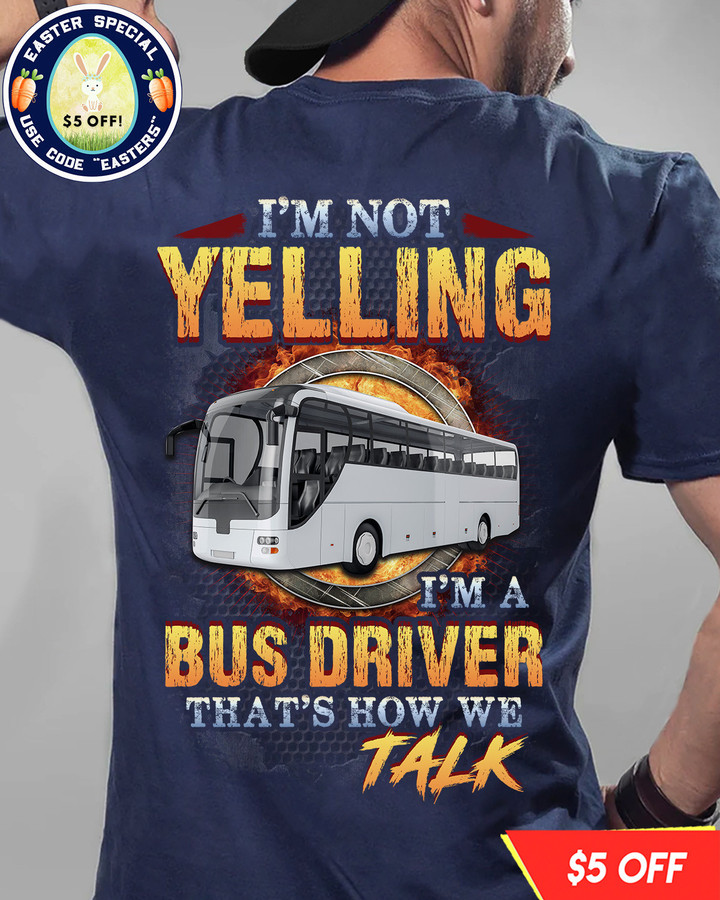 Never underestimate an Old man Who is also a Bus Driver-Navy Blue-BusDriver-T-shirt-#F3103235YELIN5BBUDRZ4