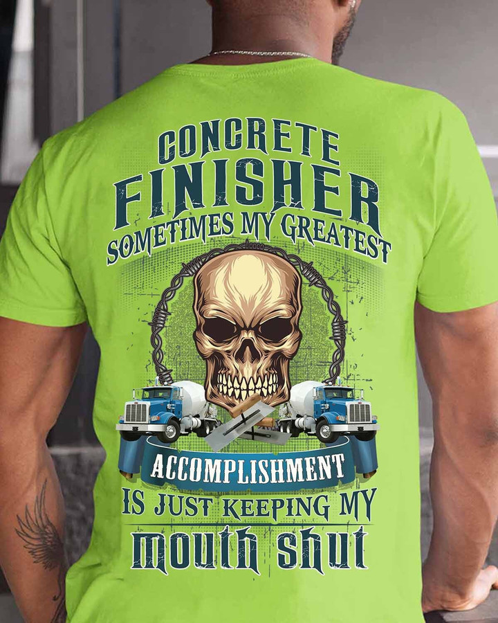 Proud Concrete finisher- Lime- Concretefinisher- T-shirt -#M010423GREATST5BCOFIZ6