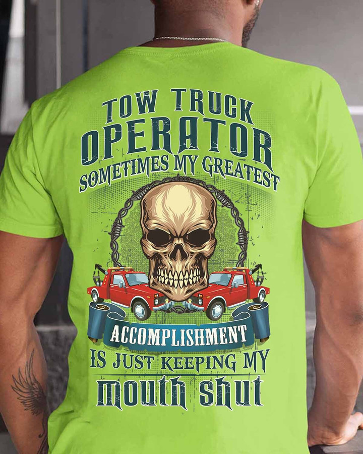Proud Tow truck operator- Lime-Towtruckoperator- T-shirt -#M010423GREATST5BTTOZ6