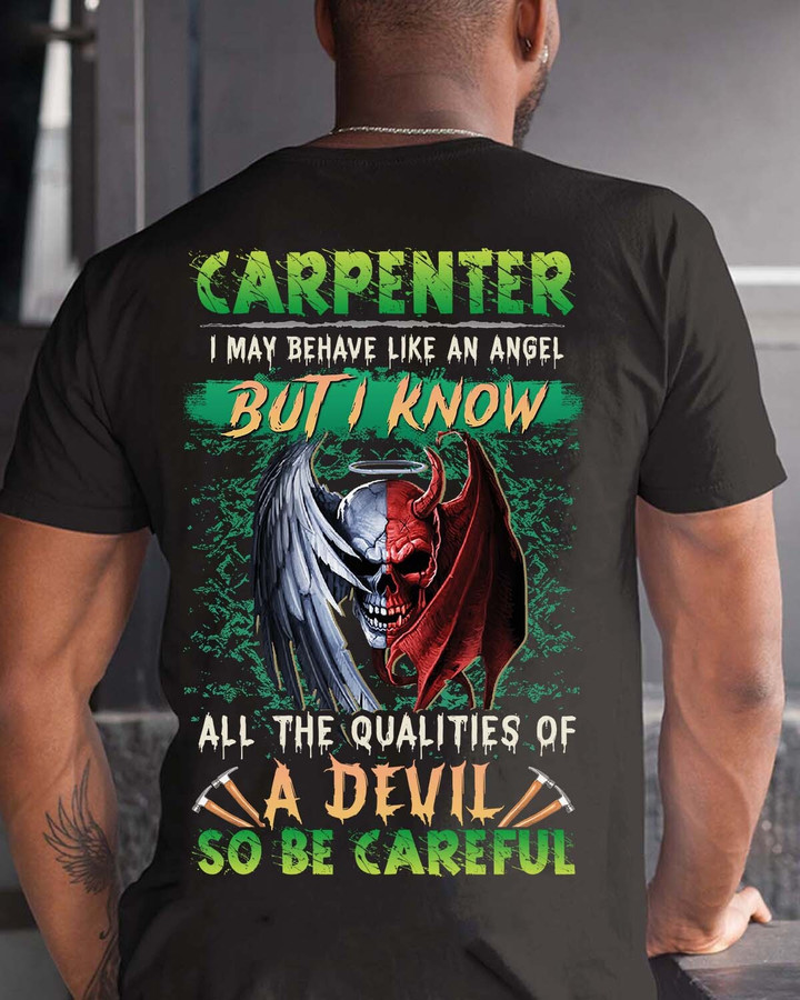 Sarcastic Carpenter-Black-Carpenter-T-shirt -#M010423CAREFUL1BCARPZ6