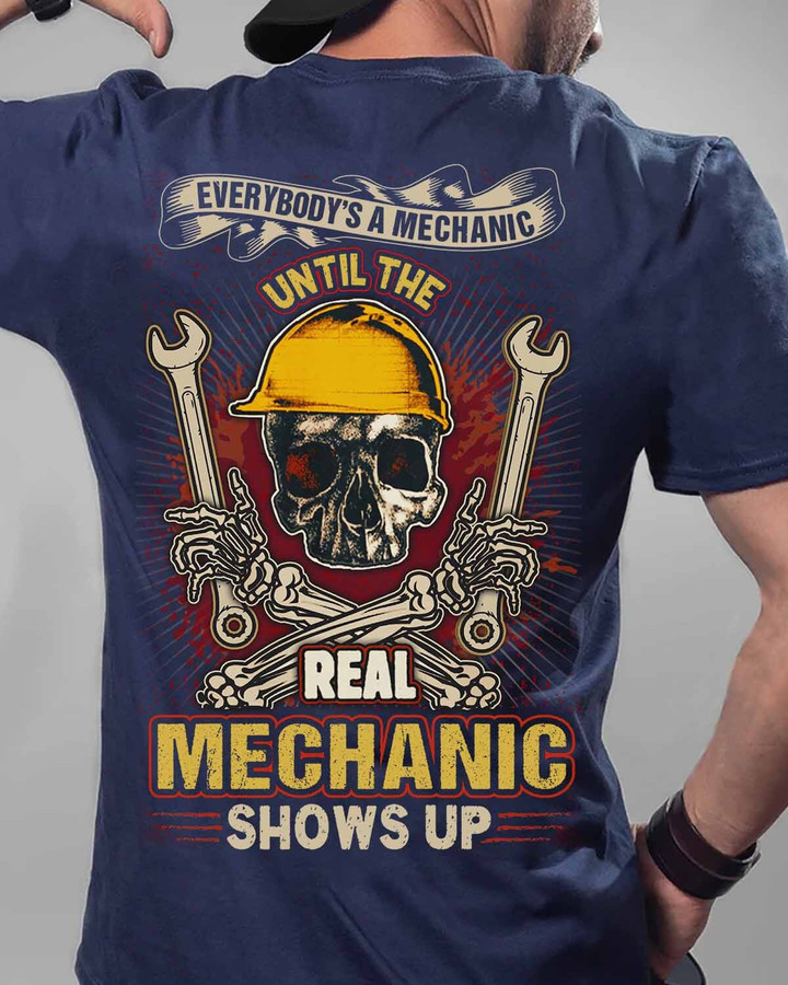 Real Mechanic Shows up-Navy Blue-Mechanic-T-shirt-#M060423SHOWS18BMECHZ6