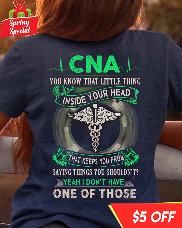 CNA That Little Thing Inside Your Head- Navy Blue -CNA-T-Shirt -#F070423LITHING1BCNAZ4