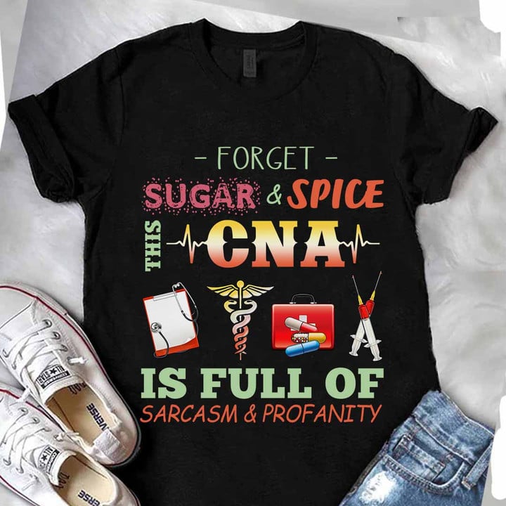 This CNA is Full of Sarcasm & Profanity-Black-CNA-T-Shirt-#F120423PROFA8FCNAZ4
