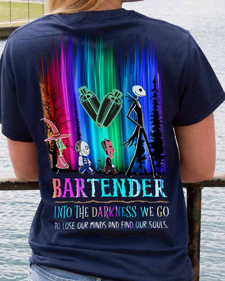 Bartender Love Our Minds and Find Our Souls- Navy Blue -Bartender-T-Shirt -#F120423OURSOL1BBARTZ4