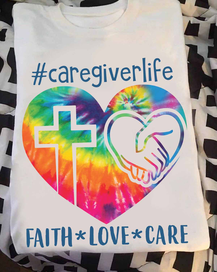 Awesome Caregiver Life-White-Caregiver-T- shirt-#F140423FAILOV1FCAREZ4