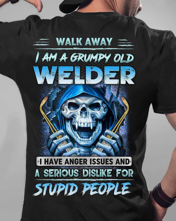 I am a Grumpy Old Welder-Black-Welder-T-shirt -#M180423ANGIS8BWELDZ3