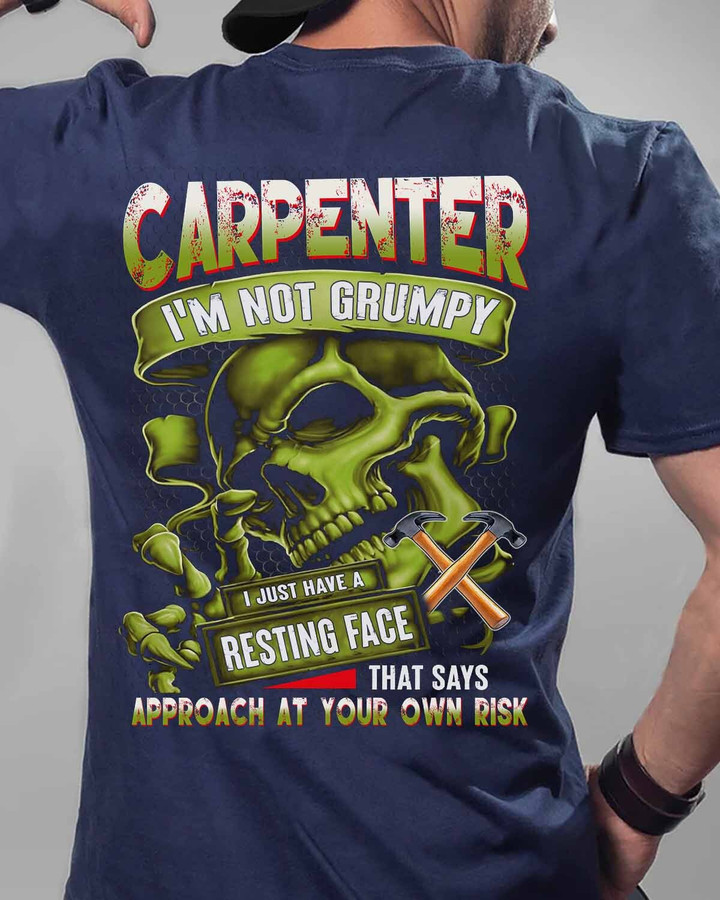 Carpenter I'm not grumpy-Navy Blue-Carpenter-T-shirt-#M190423APPROACH1BCARPZ6