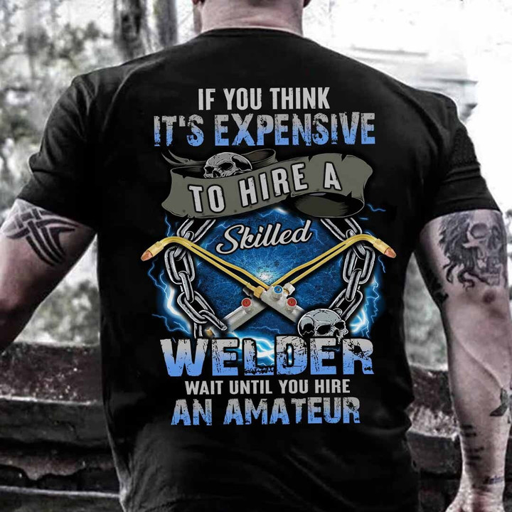 Awesome skilled Welder-Black-Welder-T-shirt -#M190423AMATEUR1BWELDZ6
