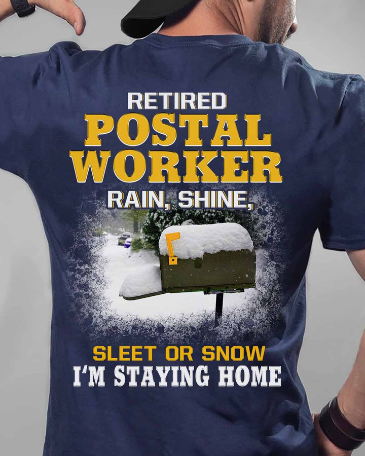 Retired Postal Worker-T-Shirt -#F250423SLEET5BPOWOZ4