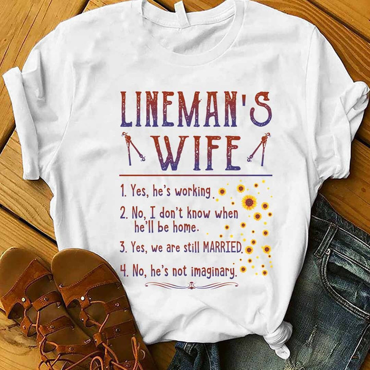 Awesome Lineman's wife-T- shirt-#M030523MARRI15FLINEZ6
