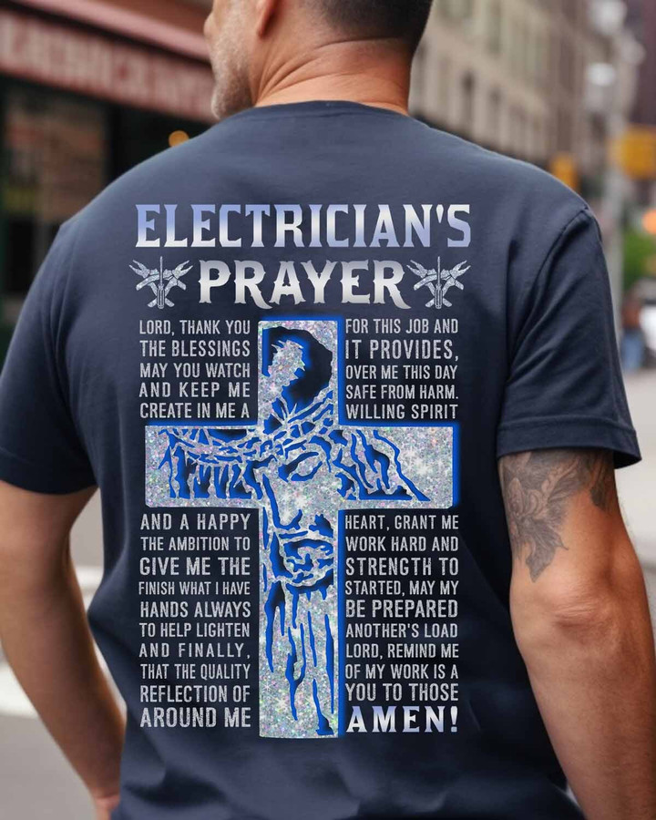 Electrician's prayer-T-Shirt -#M100523PRAY7BELECZ6