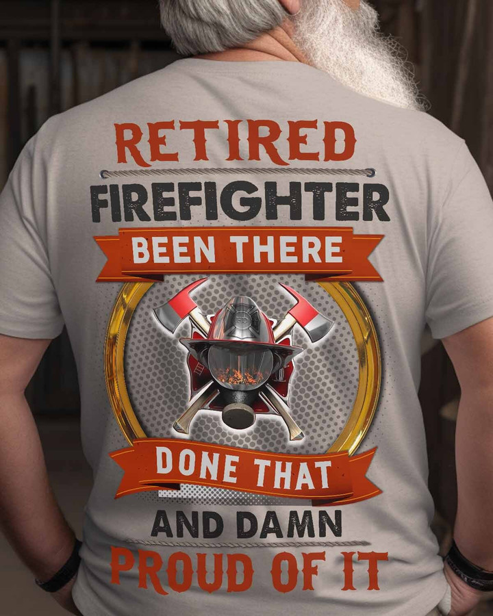 Retired Firefighter-T- shirt-#M120523PROIT5BFIREZ6