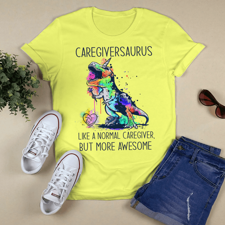 Awesome Caregiver Saurus-T- shirt-#F120523SAURUS2FCAREAP