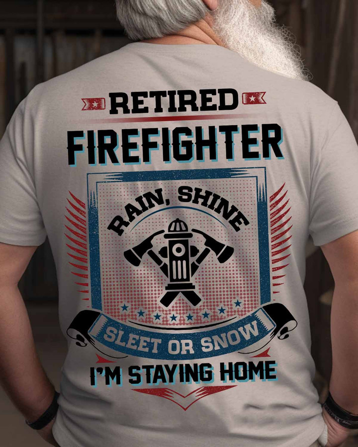 Retired Firefighter-T- shirt-#M130523SLEET2BFIREZ8