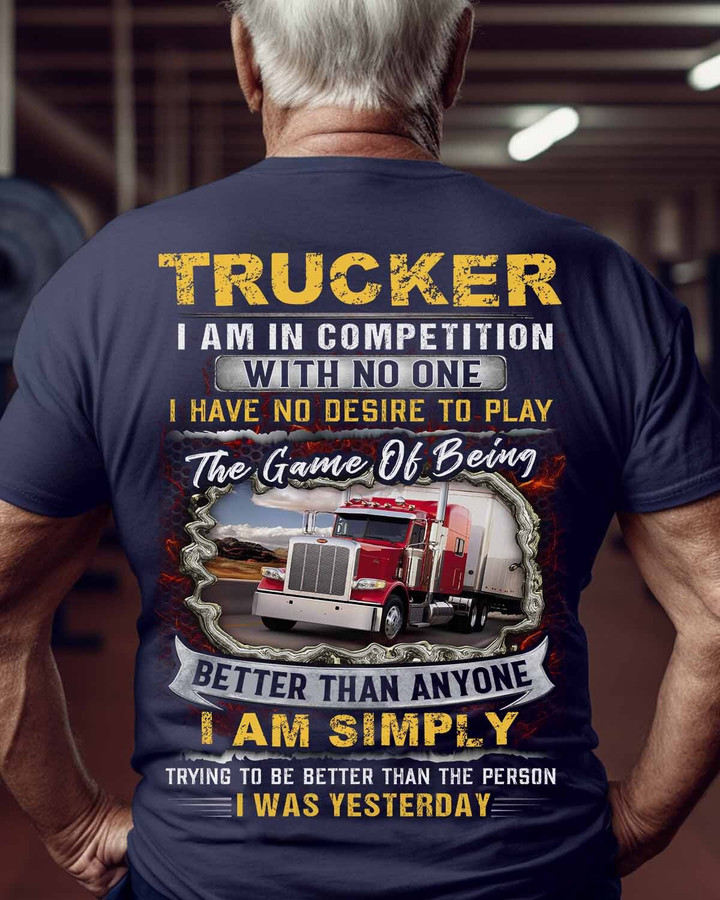 The game of being trucker-T-Shirt -#M160523COMPET1BTRUCZ6
