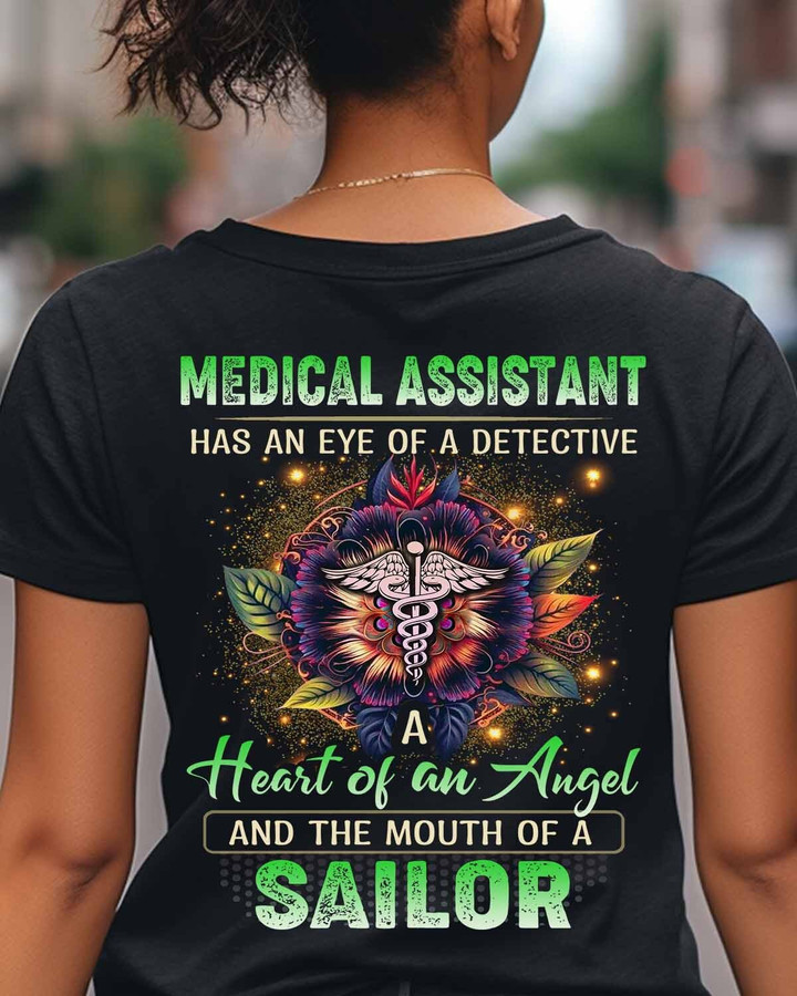 Medical Assistant a heart of an angel-T-Shirt -#F170523SAINT1XBMEASZ4