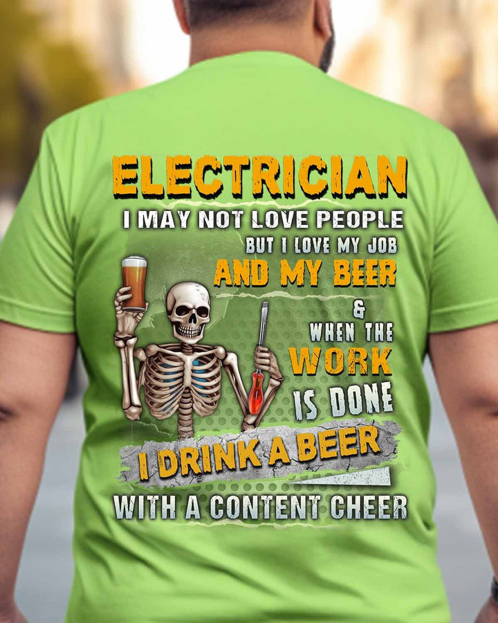 Electrician I may not love people but I love my job-T- shirt-#M250523CHEER1BELECZ6