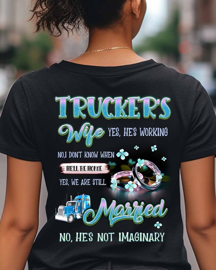 Awesome Trucker's wife-T-Shirt -#M250523MARRI16BTRUCZ6