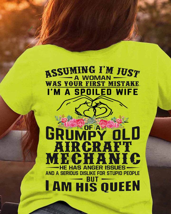 Awesome Aircraft Mechanic's wife-T- shirt-#M061023HISQU1BAIMEZ6